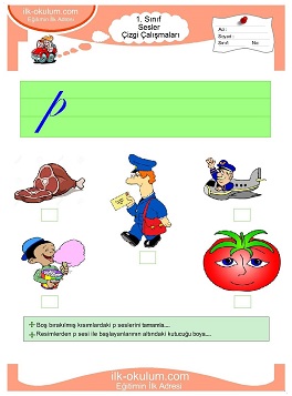 Çocuklar İçin P Sesi Çalışma Sayfaları 